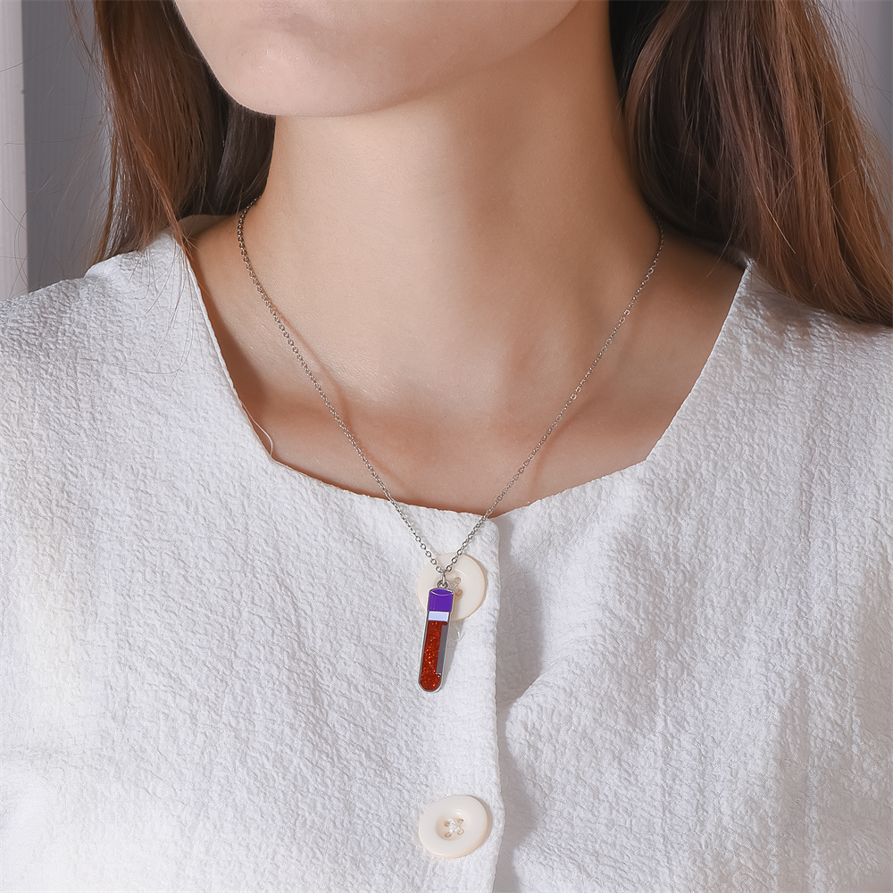 Medical Lab Blood Test - Blood Test Tube Necklace Fashion Laboratory