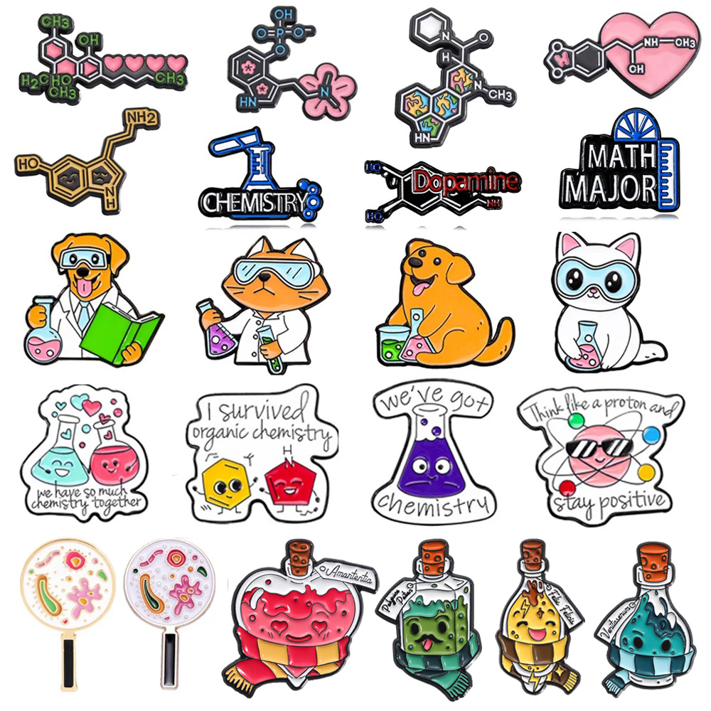Medical Lab Microscope - Creative Science Brooch Chemistry Rainbow Test