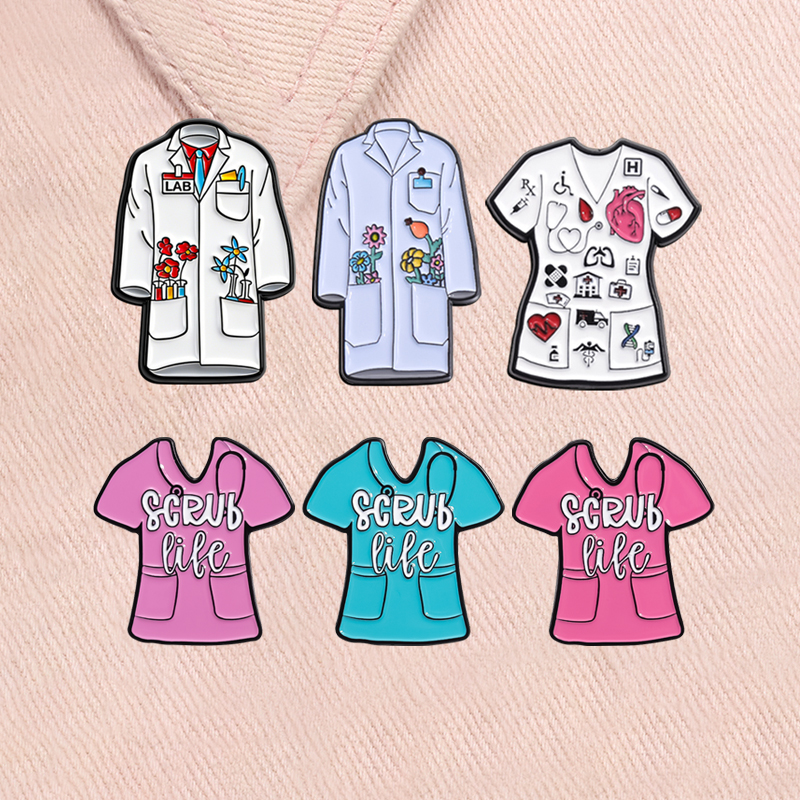 Floral Doctor Nurse Coat Ename - đánh giá và giá Medical Lab Gifts