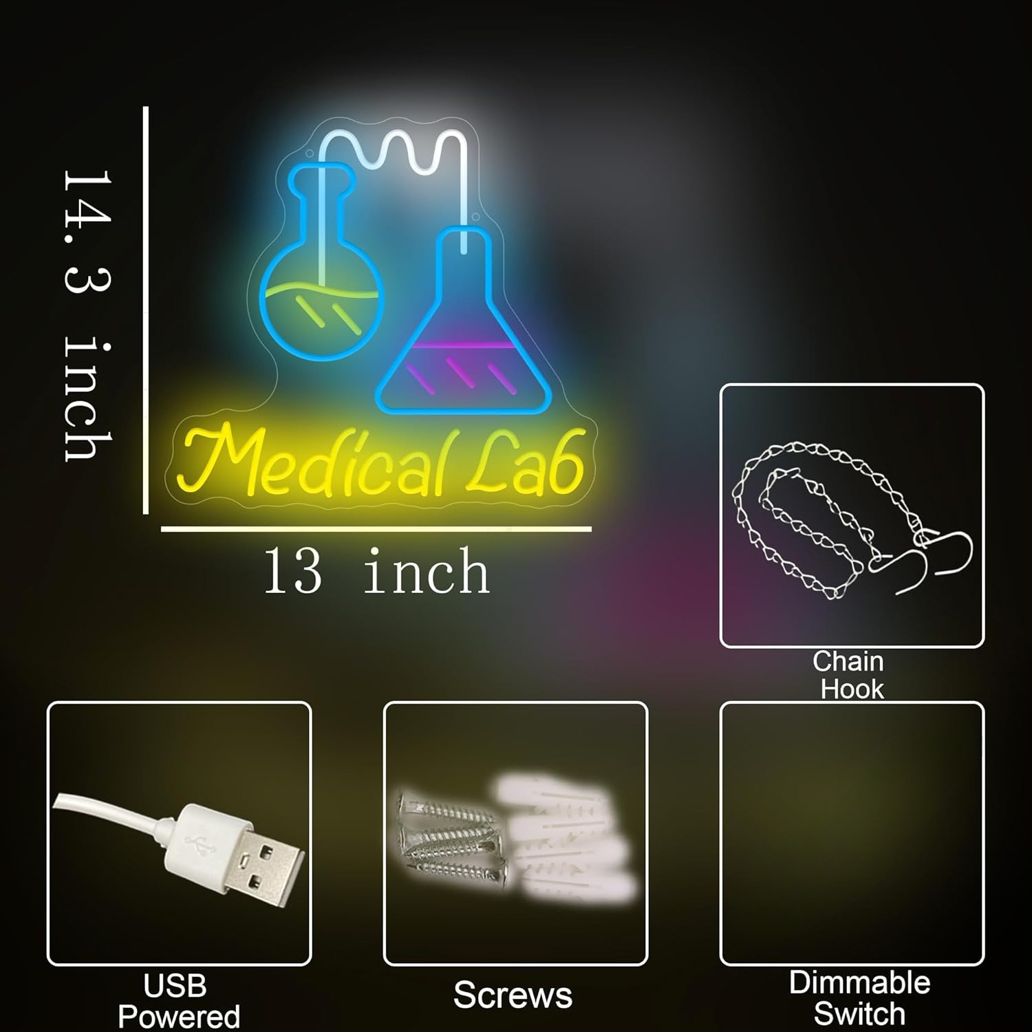 Science Laboratory Neon Sign U - đánh giá và giá Medical Lab Gifts