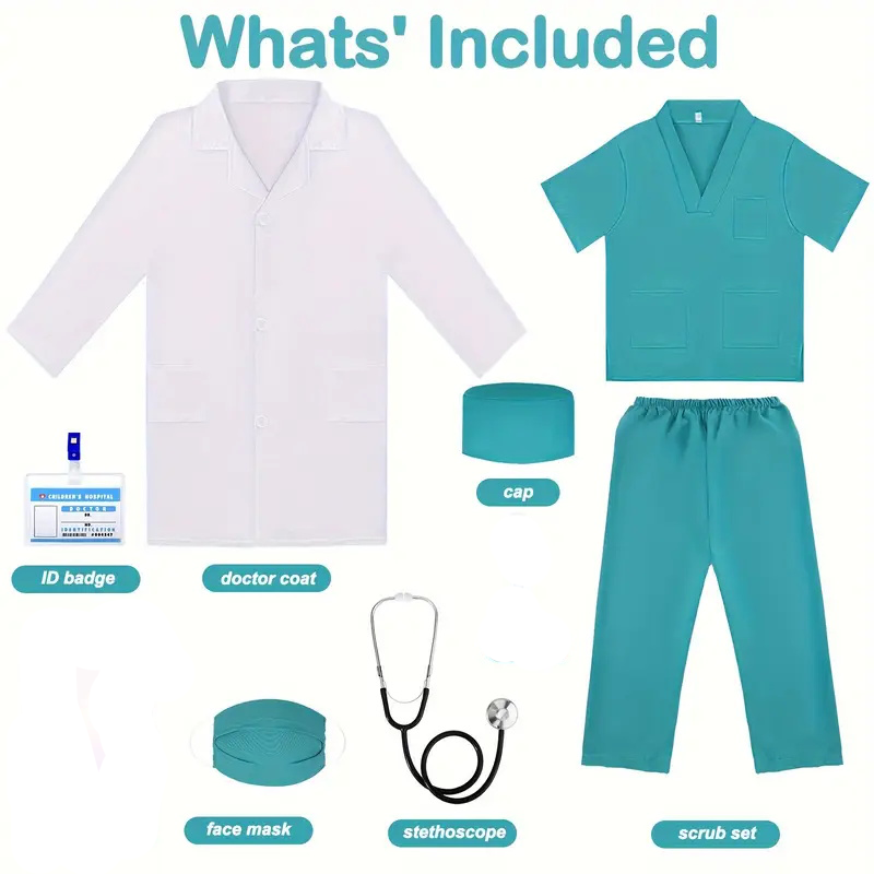 7PCS Kids Doctor Nurse Cosplay - đánh giá và giá Medical Lab Coats