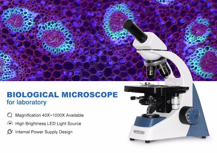 OPTO-EDU A12.1303-B 40x~1000x  - đánh giá và giá Medical Lab Microscope