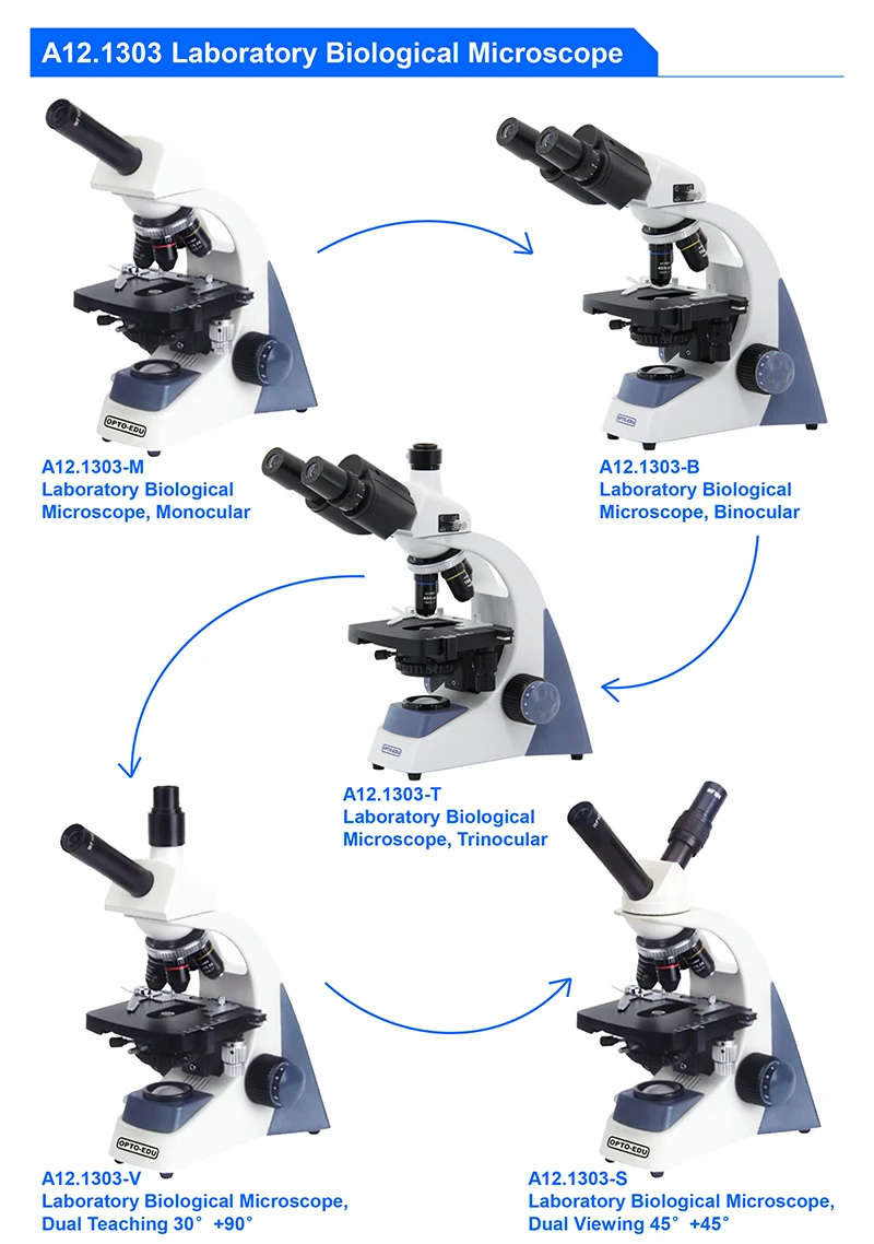 OPTO-EDU A12.1303-B 40x~1000x  - đánh giá và giá Medical Lab Microscope
