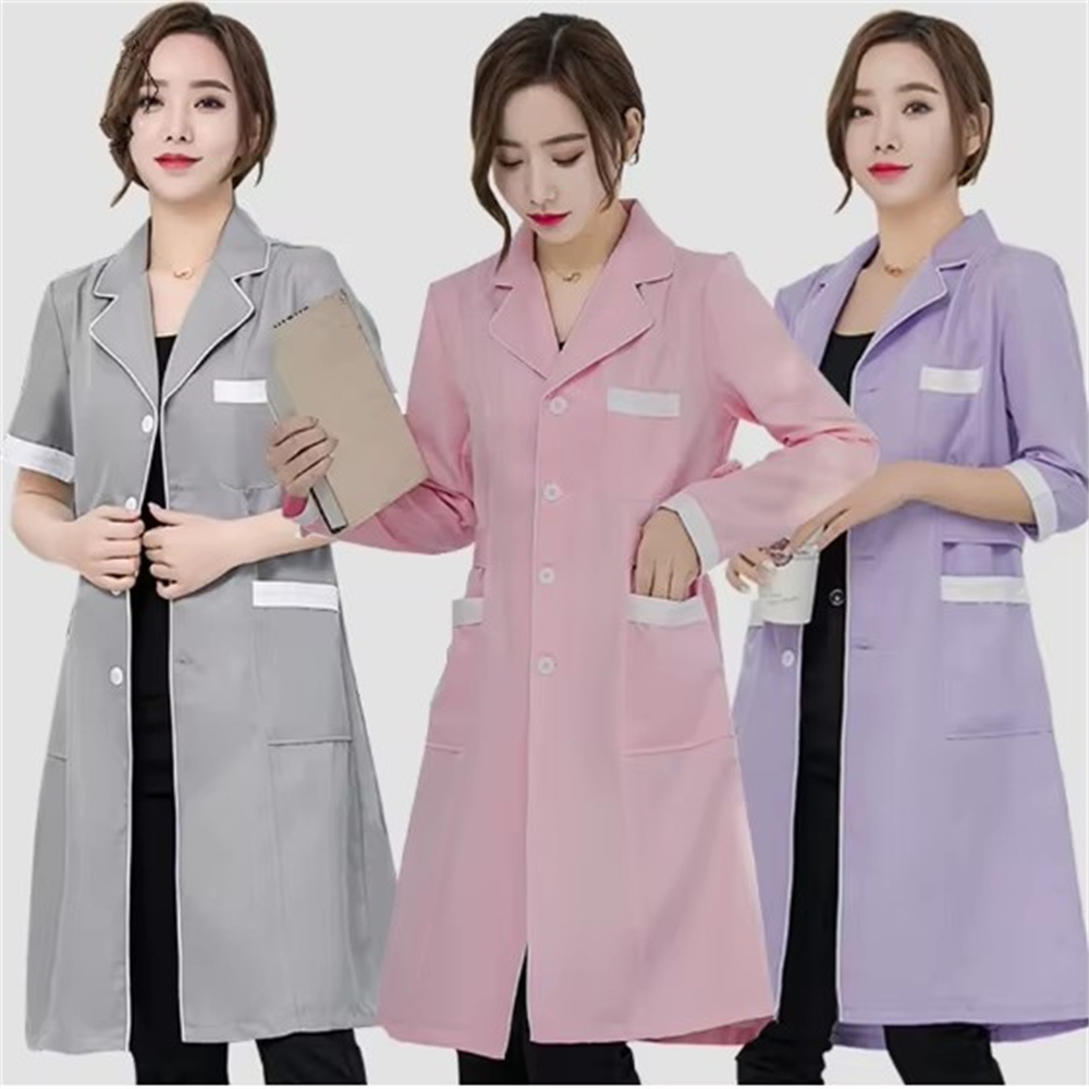 High grade gray solid color sl - đánh giá và giá Medical Lab Coats