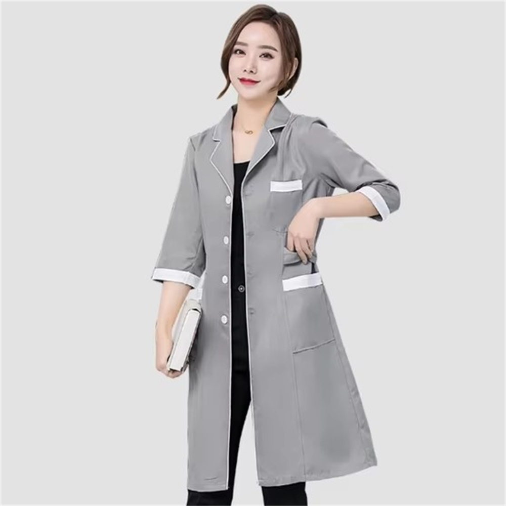 High grade gray solid color sl - đánh giá và giá Medical Lab Coats
