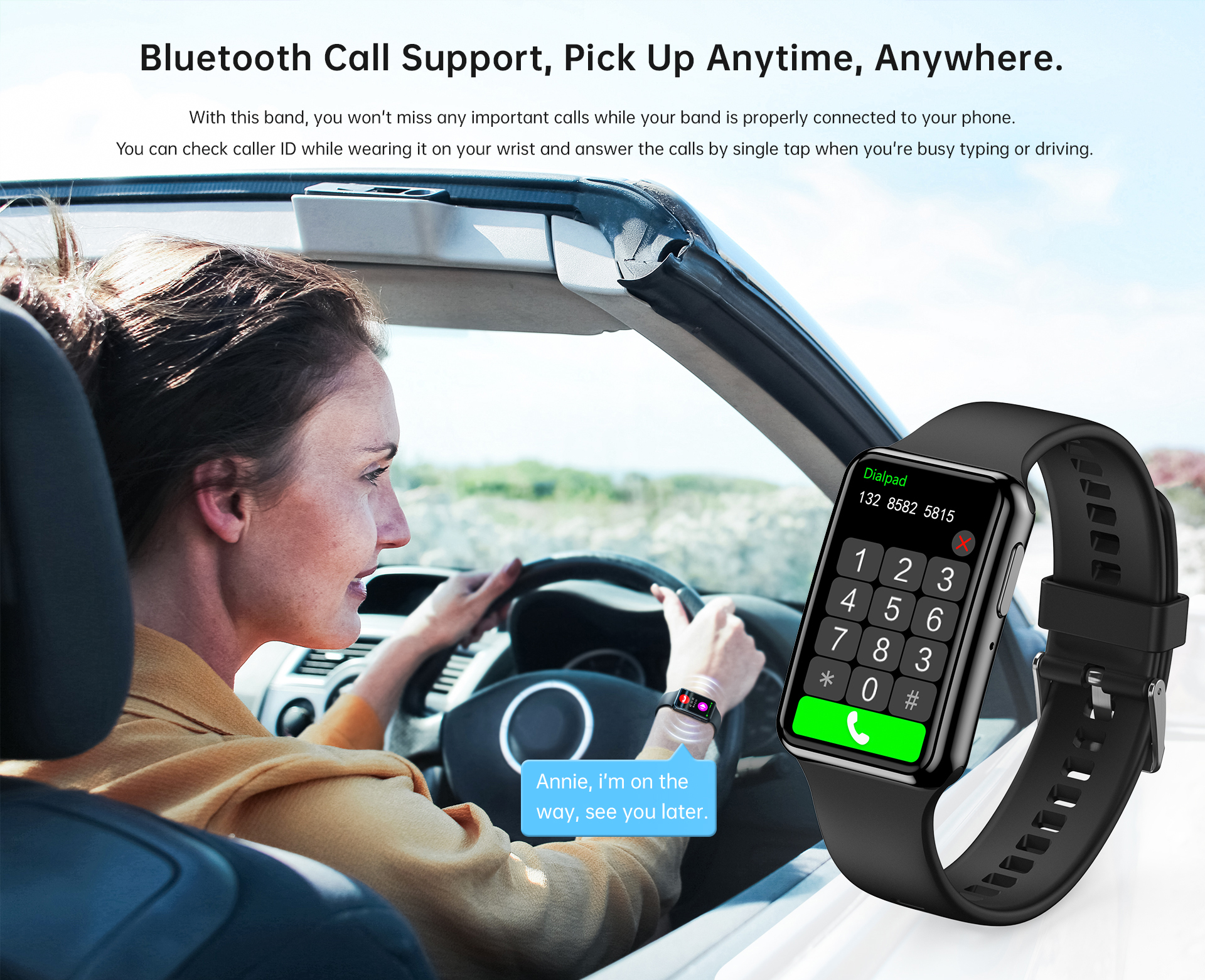 1.47 Inch BT Call Smart Band H - đánh giá và giá Blood Pressure Monitor