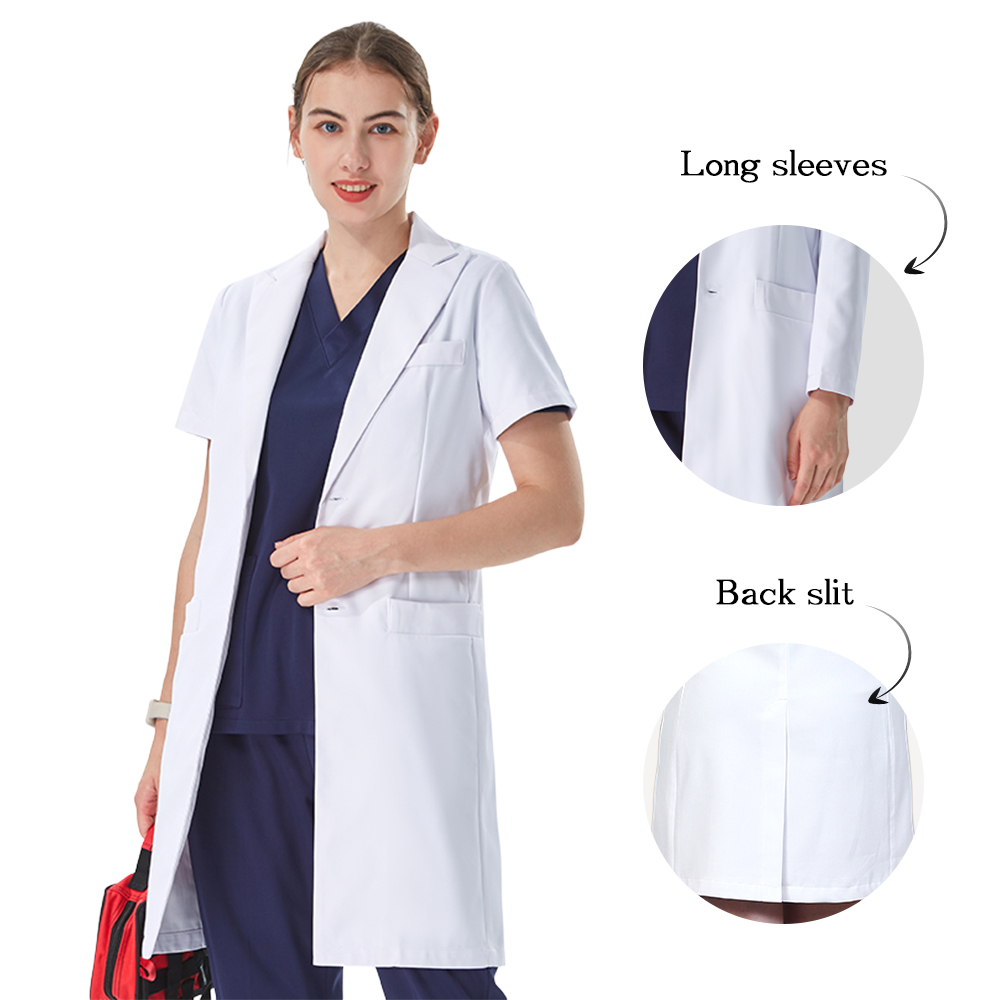 Thoughtful Lapel Collar White  - đánh giá và giá Medical Lab Coats