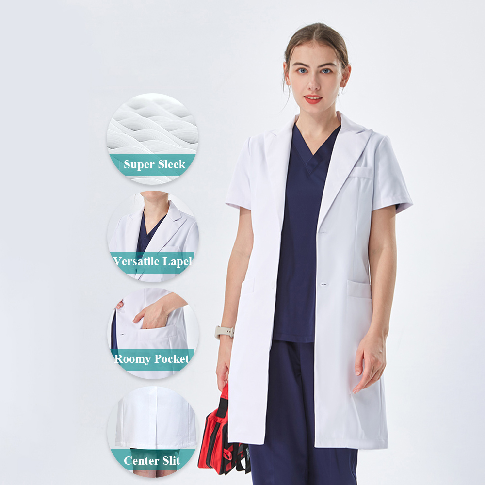 Thoughtful Lapel Collar White  - đánh giá và giá Medical Lab Coats