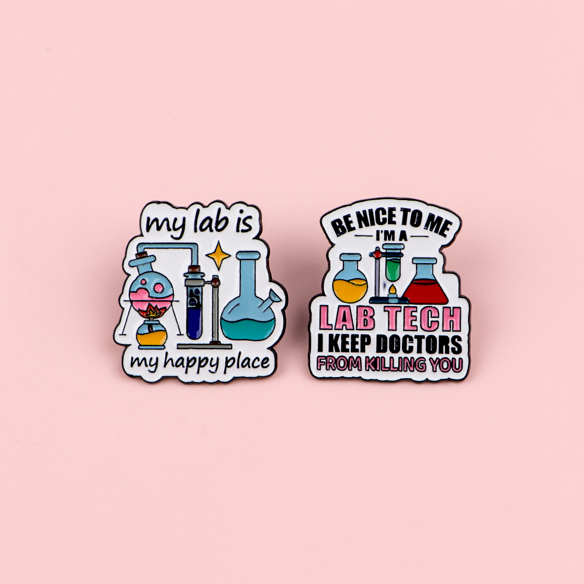Funny Lab Tech Enamel Pins Set - đánh giá và giá Medical Lab Gifts
