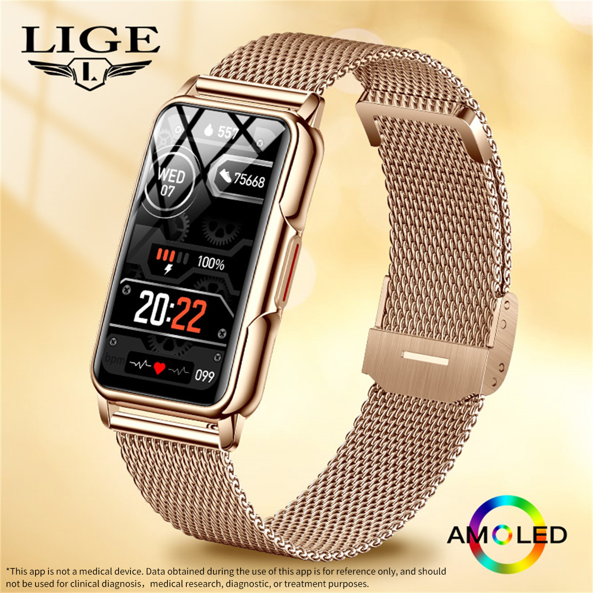LIGE Smart Watch Men Women Fit - đánh giá và giá Blood Pressure Monitor